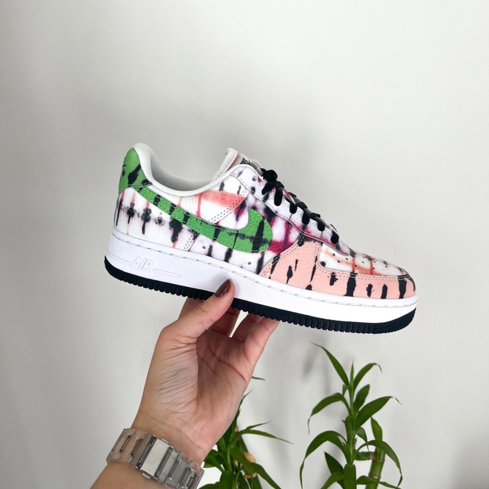 RARE Nike Air Force 1 Black Tie Dye - Picture 8 of 8